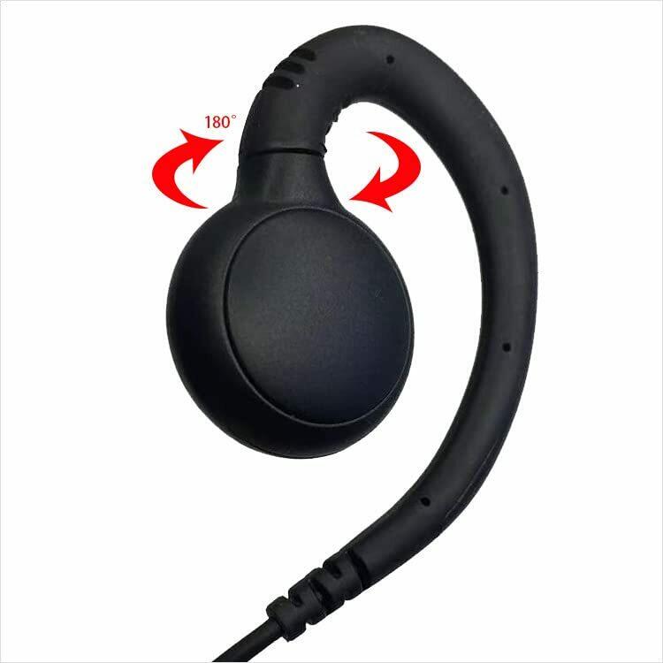 MONICONA Single Wire C Ring Headset Earpiece with Mic for Motorola Radios APX