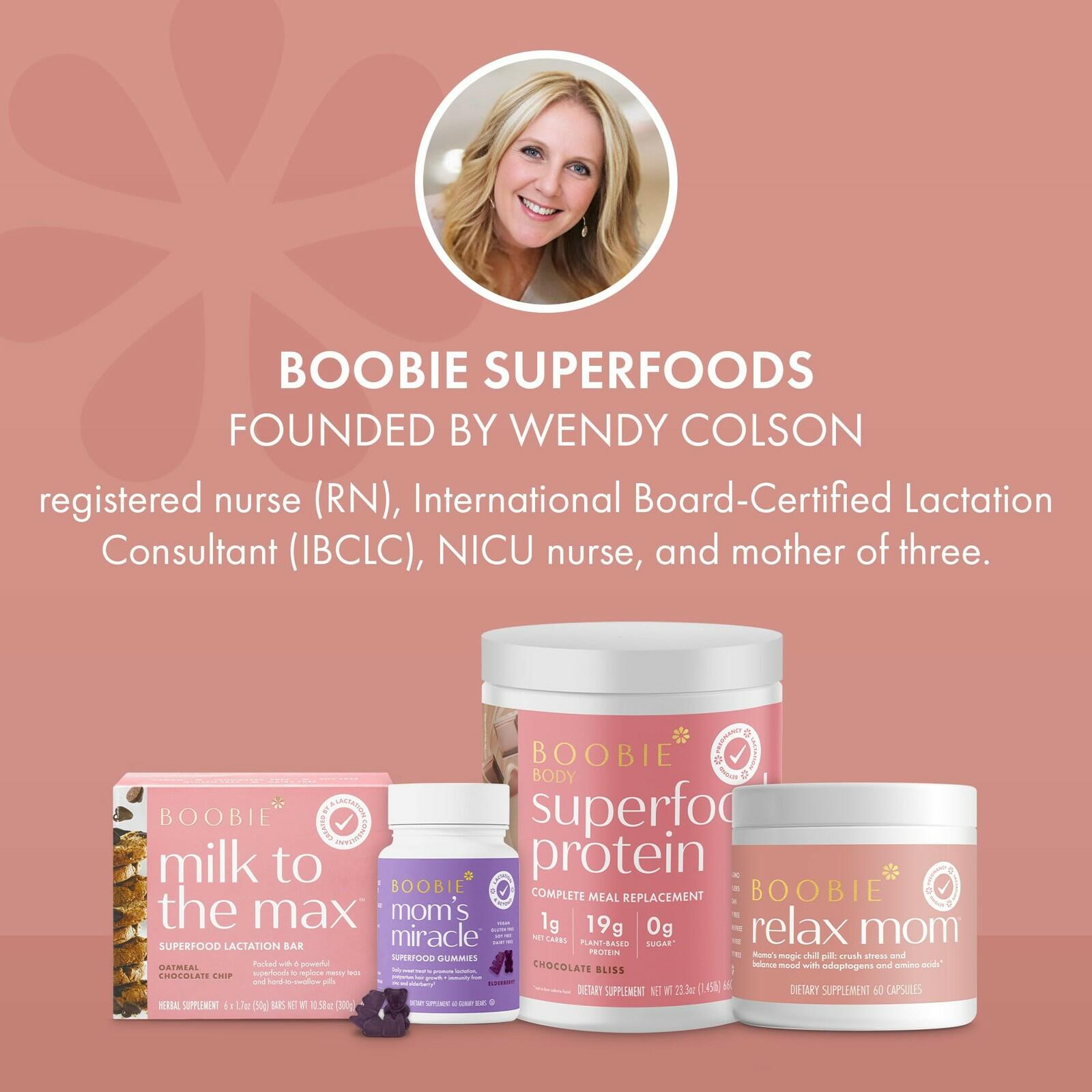 Boobie Bar Superfood Oatmeal Chocolate Chip Lactation Bar for Breastfeeding Moms