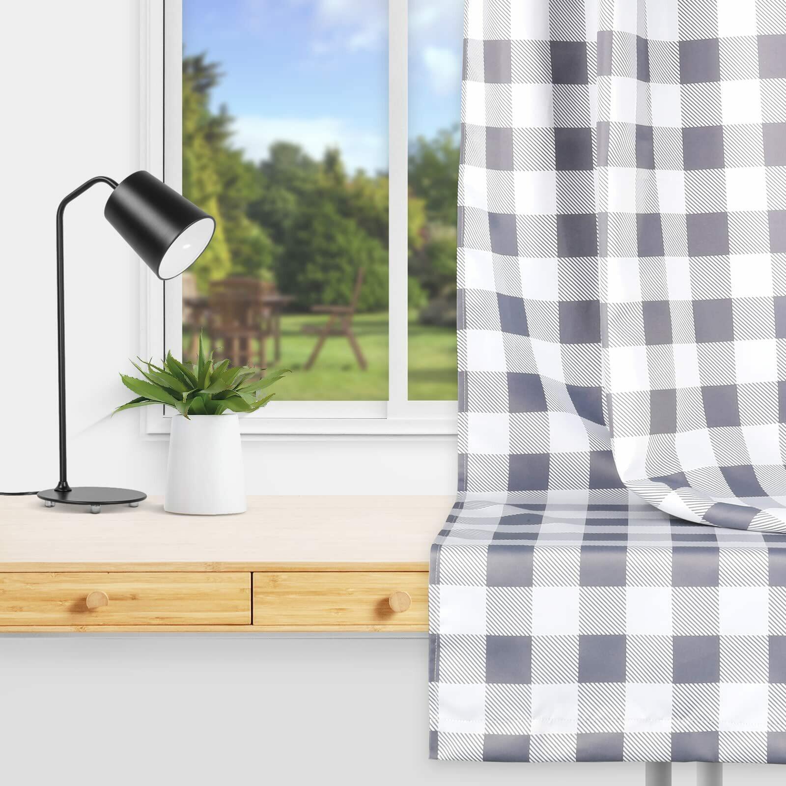 Simple Deluxe Buffalo Plaid Blackout Curtains Panels for Living Room, Bedroom