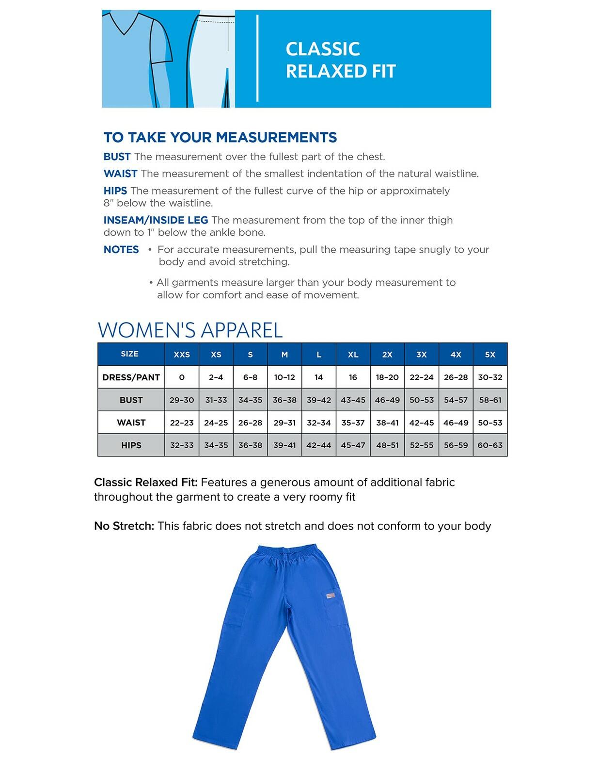 ScrubZone by Landau Women's Full Elastic Waist Cargo Pant, Cobalt, XX-Large