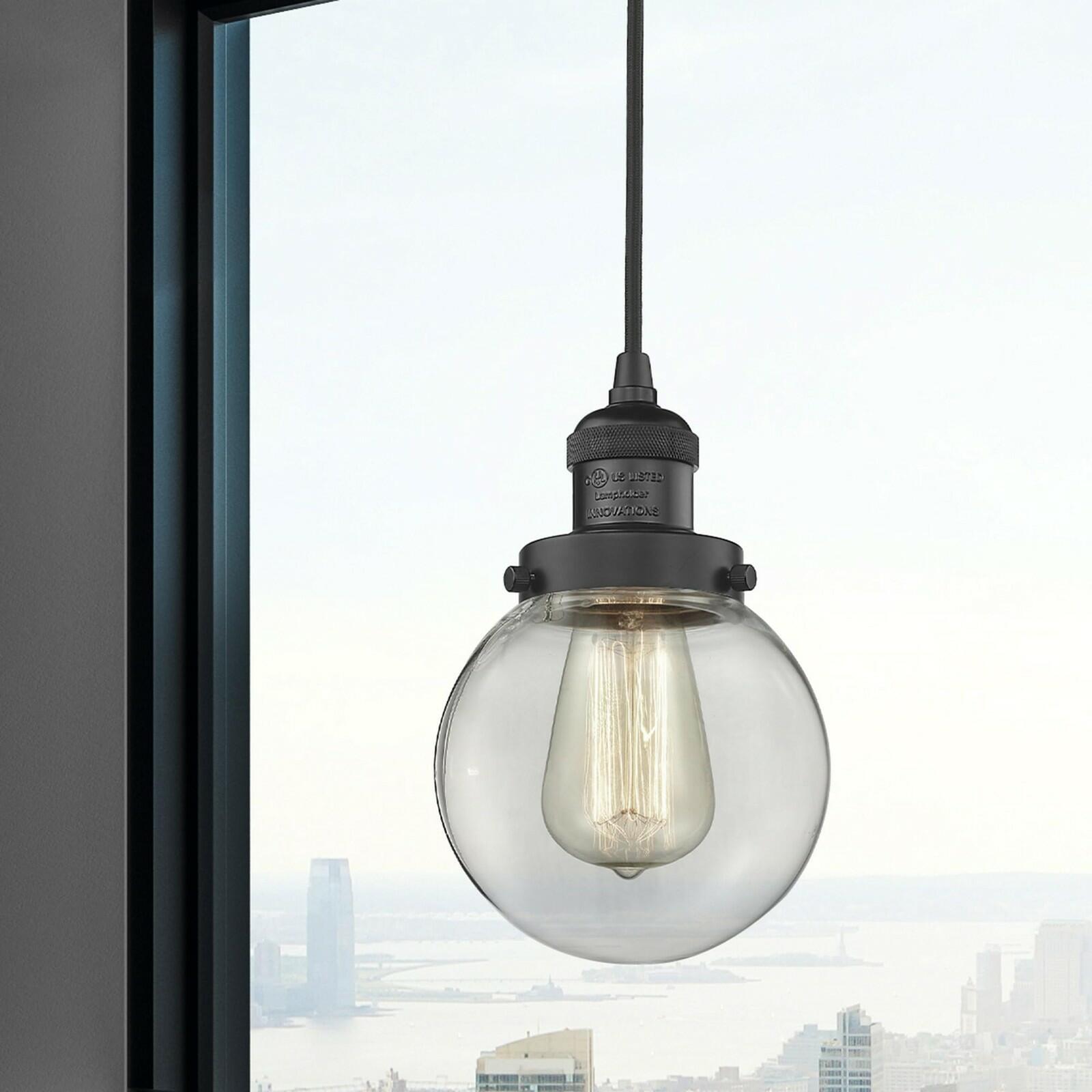 Innovations 201C-SN-G204-6 1 Light Mini Pendant, Brushed Satin Nickel