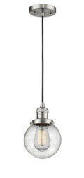 Innovations 201C-SN-G204-6 1 Light Mini Pendant, Brushed Satin Nickel