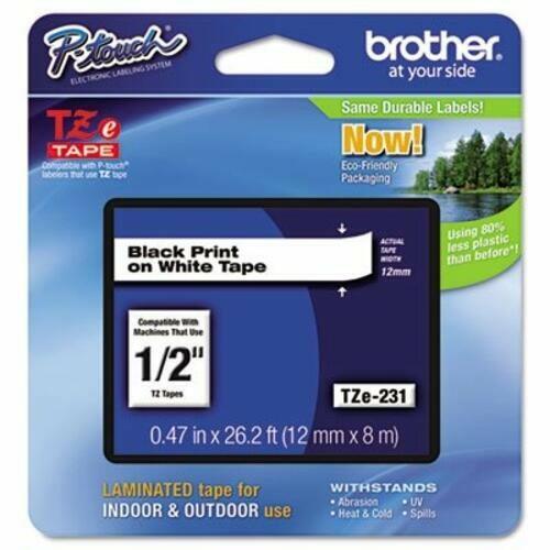 Brother Fita P-Touch, TZe-231 2 pacotes (TZE2312PK) 1,2 cm x 8 m (8 m) Fita