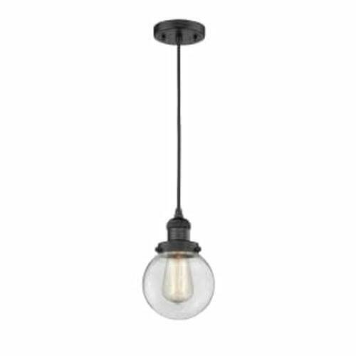 Innovations 201C-SN-G204-6 1 Light Mini Pendant, Brushed Satin Nickel