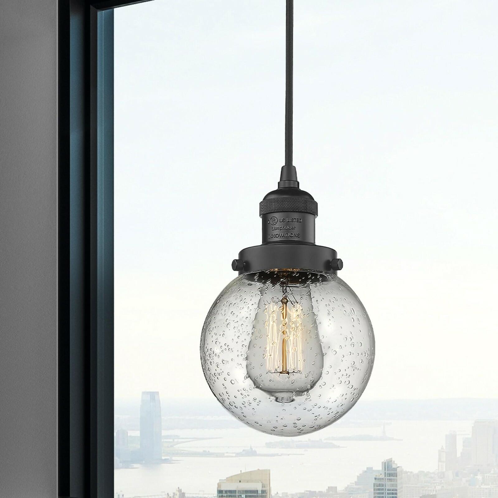 Innovations 201C-SN-G204-6 1 Light Mini Pendant, Brushed Satin Nickel