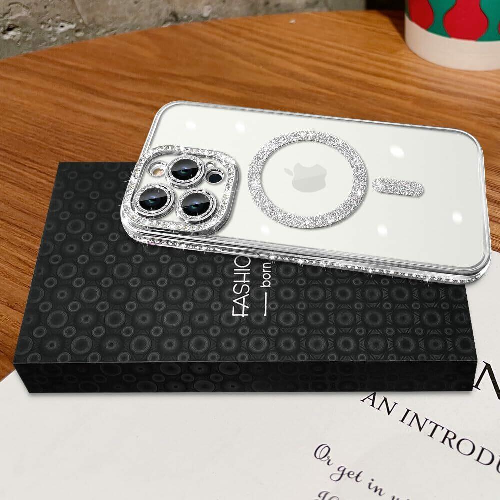 MZELQ Compatible with iPhone 12 Pro Max Case Plating Electroplate Magnetic