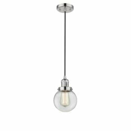 Innovations 201C-SN-G204-6 1 Light Mini Pendant, Brushed Satin Nickel