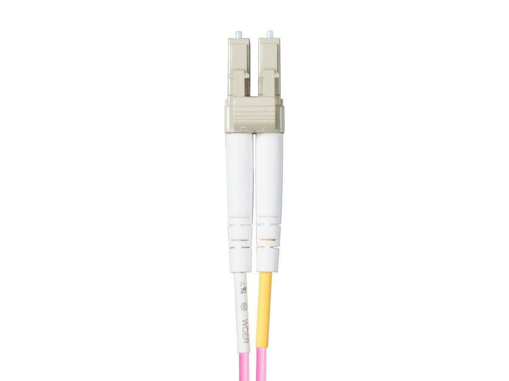 Monoprice Fiber Optic Cable - 2 Meter - Purple | OM4, LC/ST, Multi Mode Duplex,