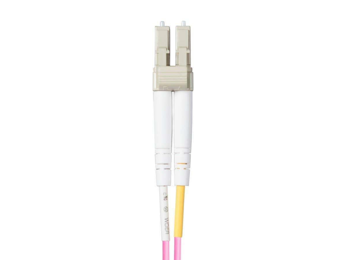 Monoprice Fiber Optic Cable - 2 Meter - Purple | OM4, LC/ST, Multi Mode Duplex,
