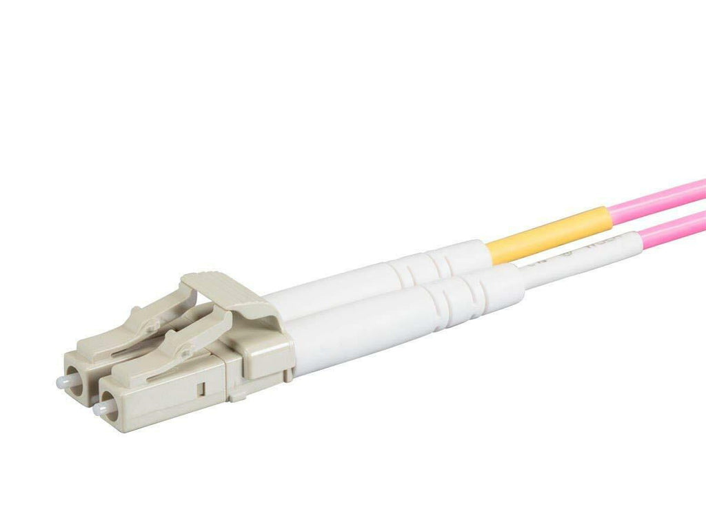 Monoprice Fiber Optic Cable - 2 Meter - Purple | OM4, LC/ST, Multi Mode Duplex,
