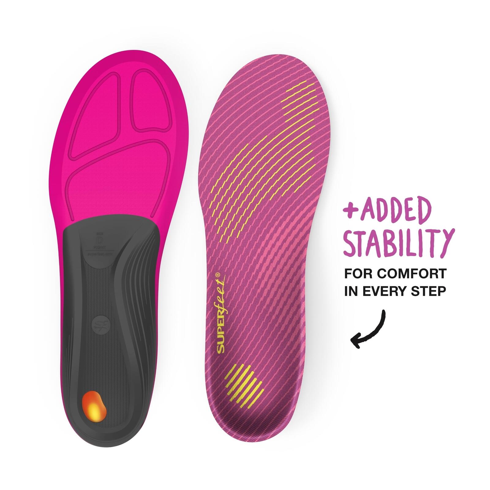 Superfeet Run Women’s High Arch Support Insoles Trim-to-Fit Carbon