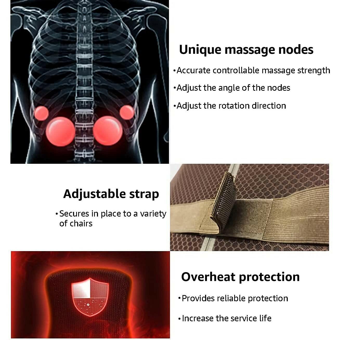Shiatsu Massage Full Seat Cushion with Infrared Heat and Deep Amazon Basics