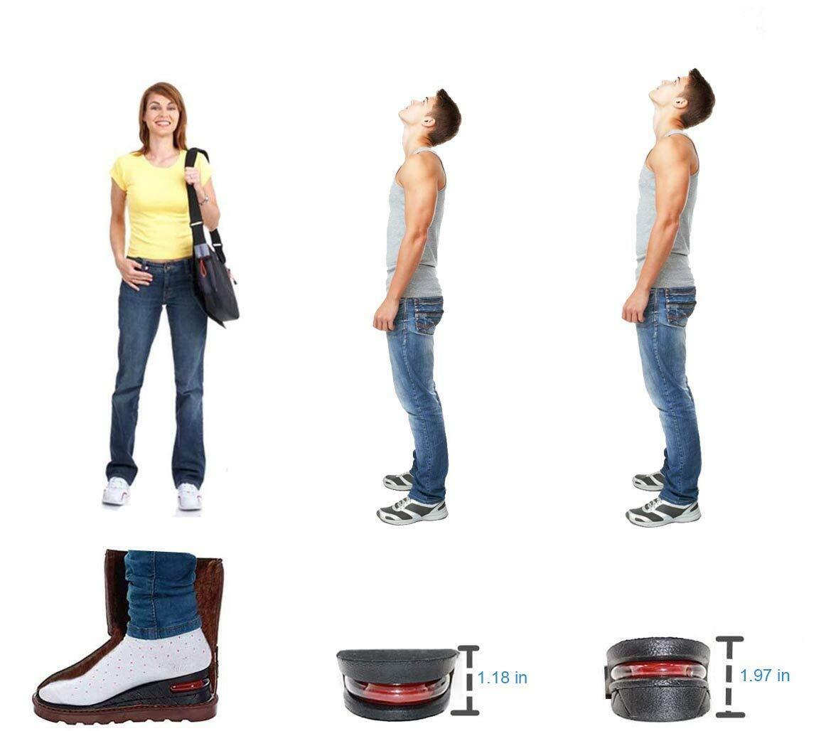 Height Increase Insoles Air Cushion Taller Insole, Shoe Lift Elevator,2 Layer