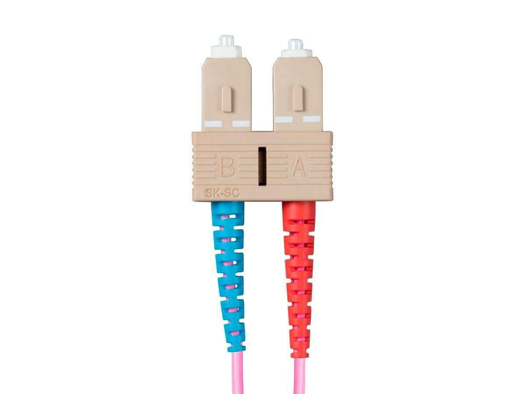 Monoprice Fiber Optic Cable - 2 Meter - Purple | OM4, LC/ST, Multi Mode Duplex,