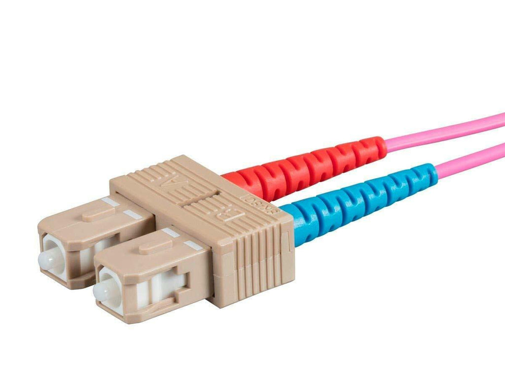 Monoprice Fiber Optic Cable - 2 Meter - Purple | OM4, LC/ST, Multi Mode Duplex,