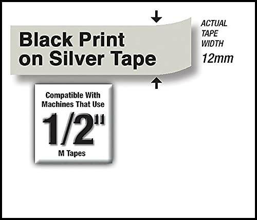 Brother M931 M Series Labeling Tape for P-Touch Labelers, 1/2-Inch w, Black on