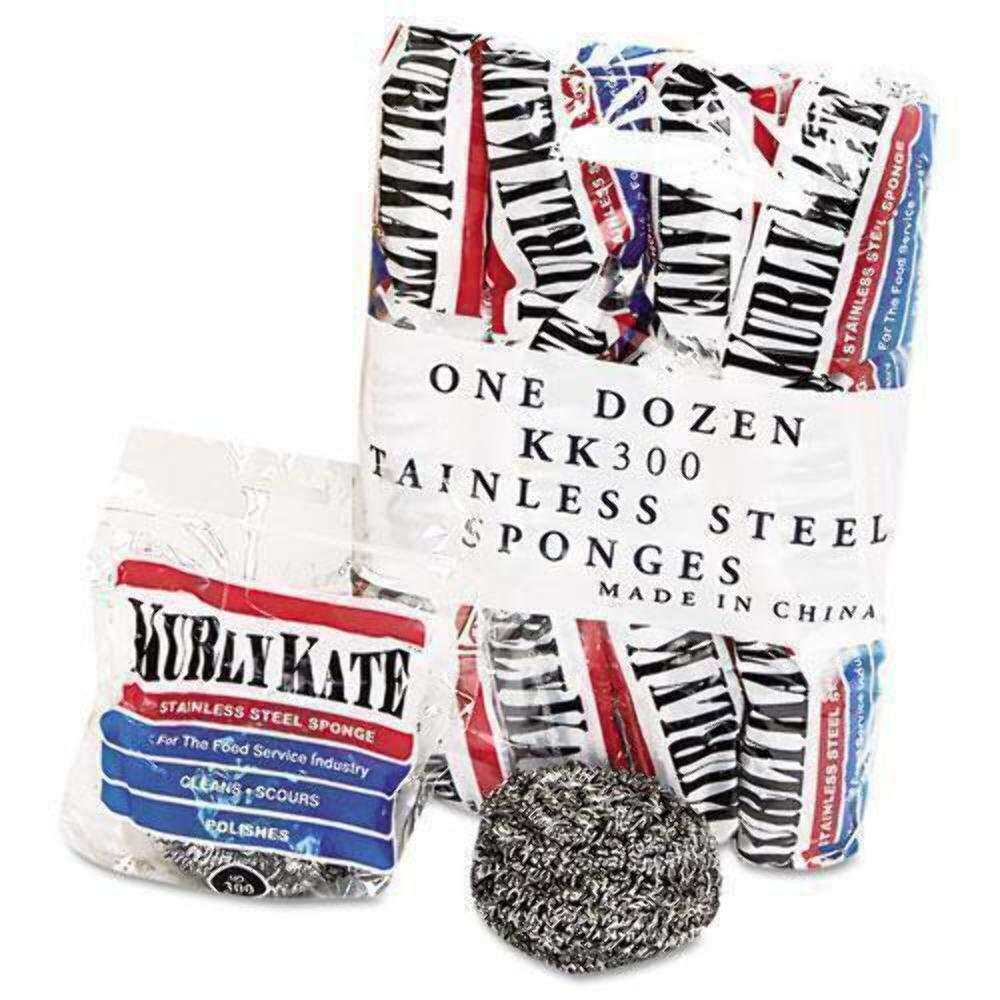Medium Kurly Kate Stainless Steel Scrubbers 12 per Pack