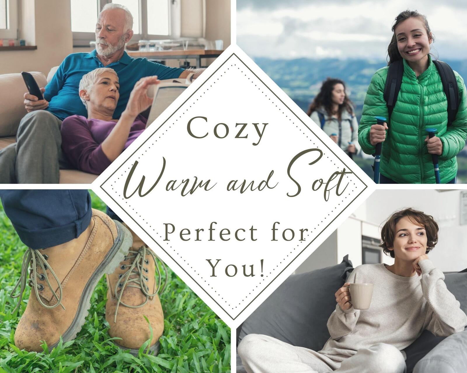 Diabetic socks for women/unisex - Cozy and fuzzy - Super soft and Cushioned