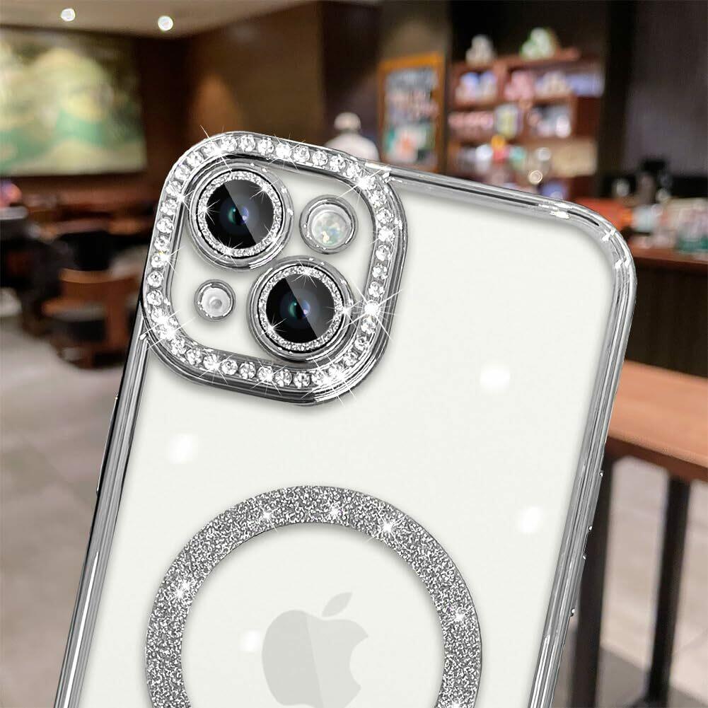 MZELQ Compatible with iPhone 15 Plus Case Plating Electroplate Magnetic [Support
