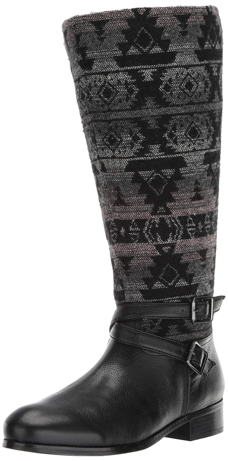 Trotters Women's Liberty Fashion Boot, Black/Multi, 6.0 M US