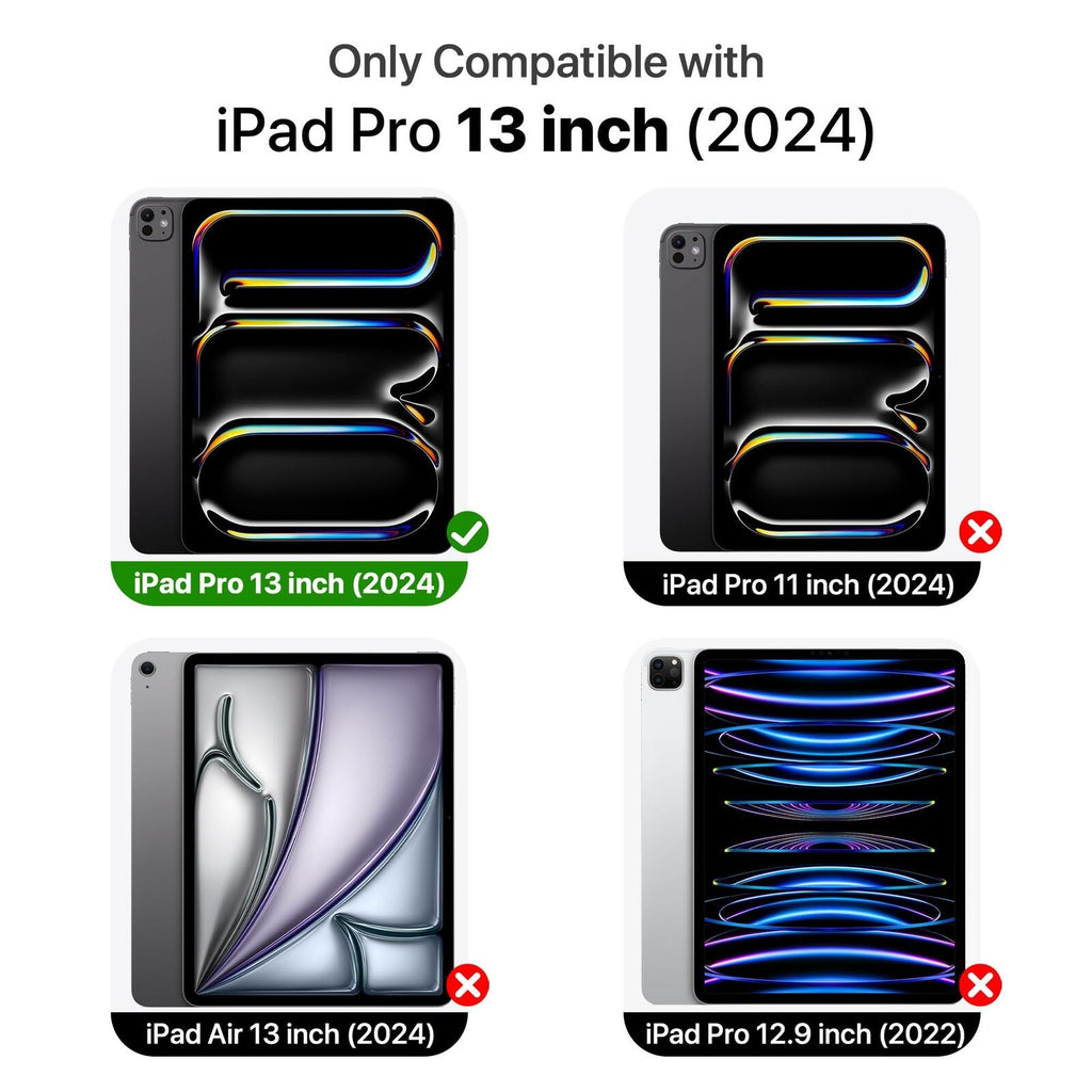 VAKS for iPad Pro 13 inch Case M4 2024 7th Generation with Pencil Holder,
