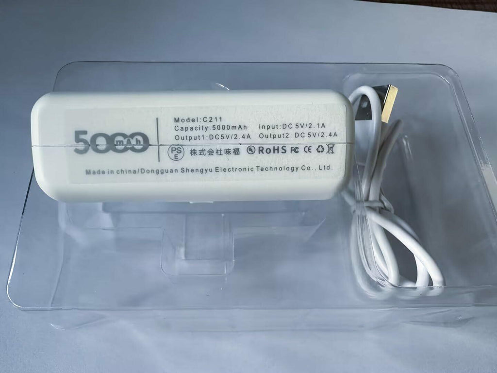 Nennovei Mini Portable Charger Power Bank for iPhone 5000mAh, Built-in USB-C