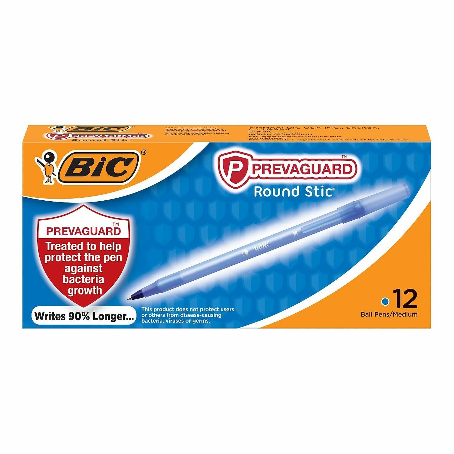 BIC PrevaGuard Round Stic Ballpoint Pen With Built-in Protection To Suppress
