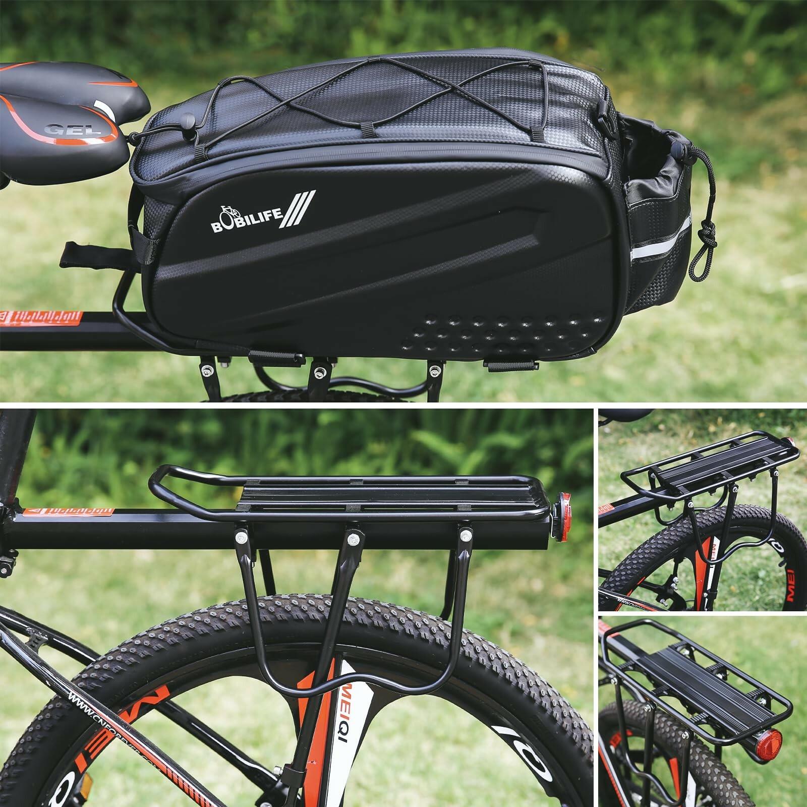 Bike Rear Cargo Rack - Adjustable Bicycle Trunk Pannier Back Rack with Fender