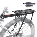 Bike Rear Cargo Rack - Adjustable Bicycle Trunk Pannier Back Rack with Fender