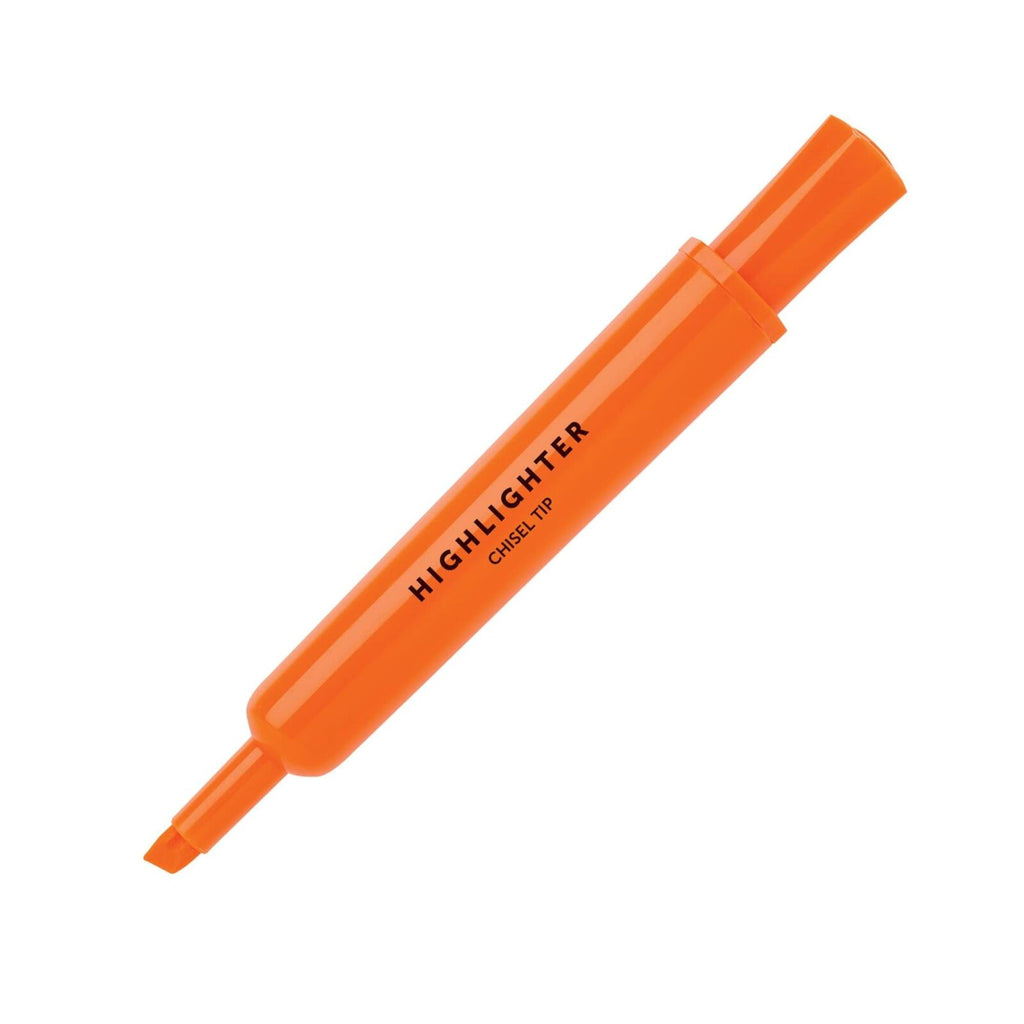 Office Depot Chisel-Tip Highlighter, 100% Recycled Plastic, Fluorescent Orange,