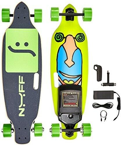 NUFF Electric Longboard, Black/ Green