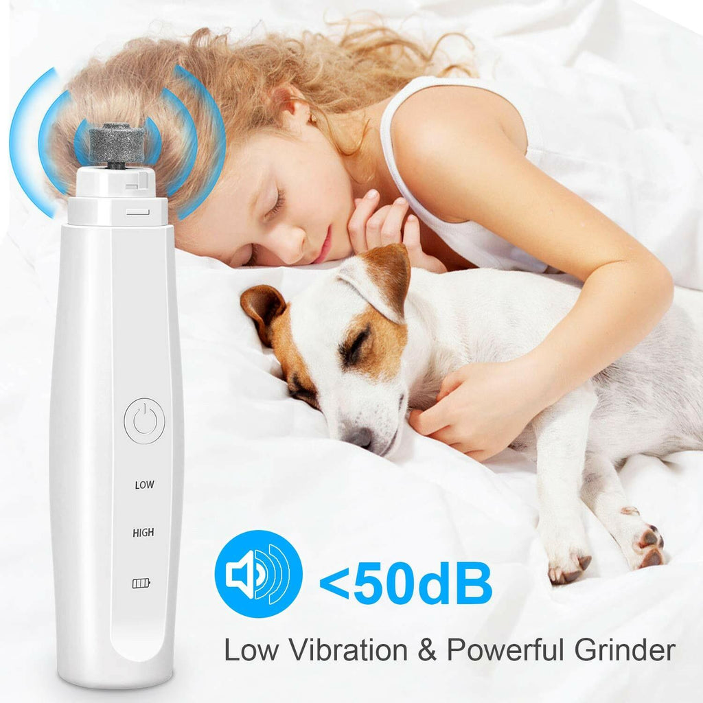 DHAWS Dog Nail Grinder, 2-Speed Rechargeable Painless Electric Pet Paw Trimmer