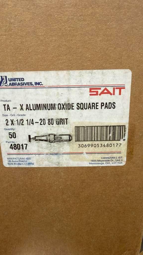 United Abrasives/sait 48017 2 X 1/2 1/4-20 Inch 80x Square Pad, 50-pack