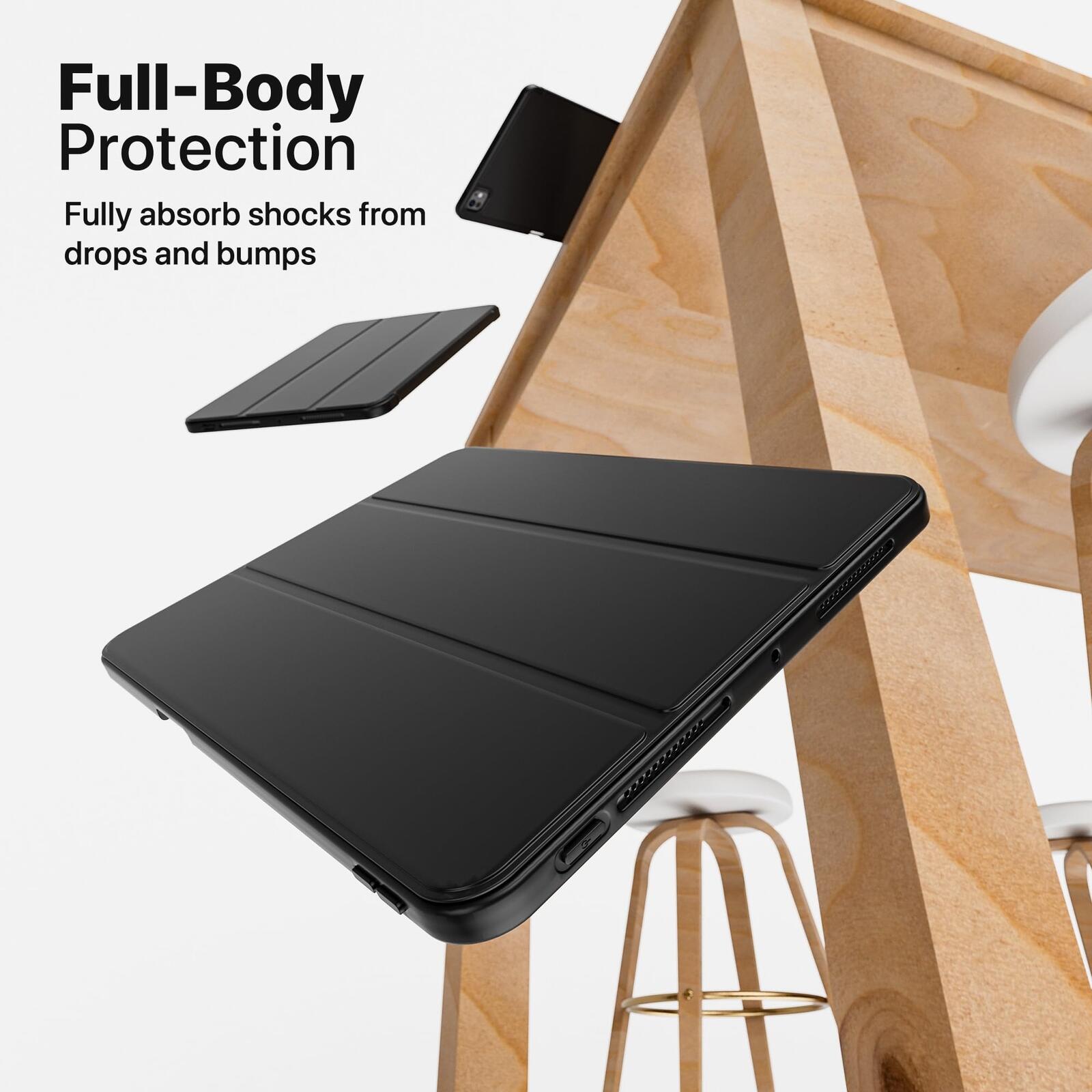 VAKS for iPad Pro 11 inch Case M4 2024 5th Generation with Pencil Holder,