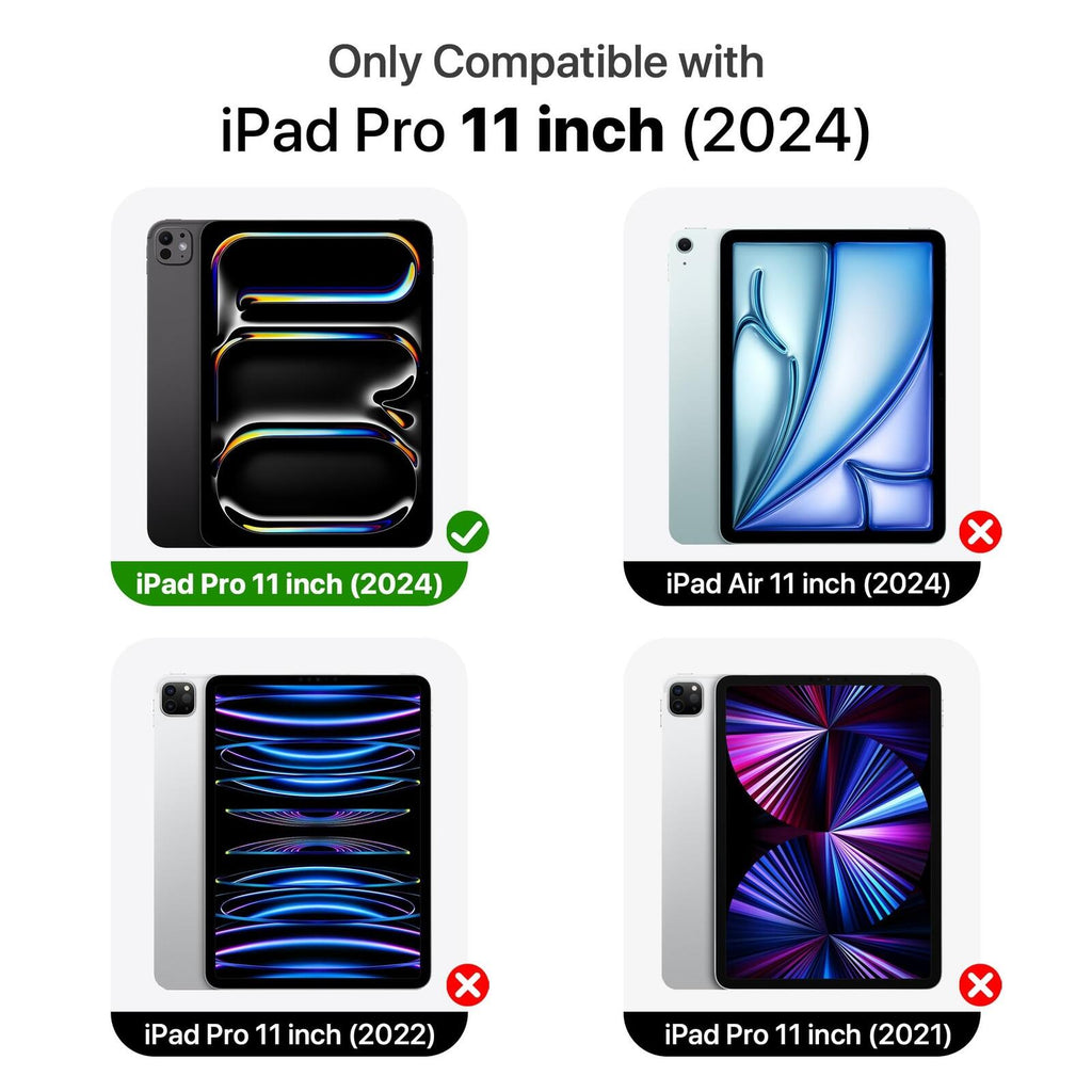 VAKS for iPad Pro 11 inch Case M4 2024 5th Generation with Pencil Holder,