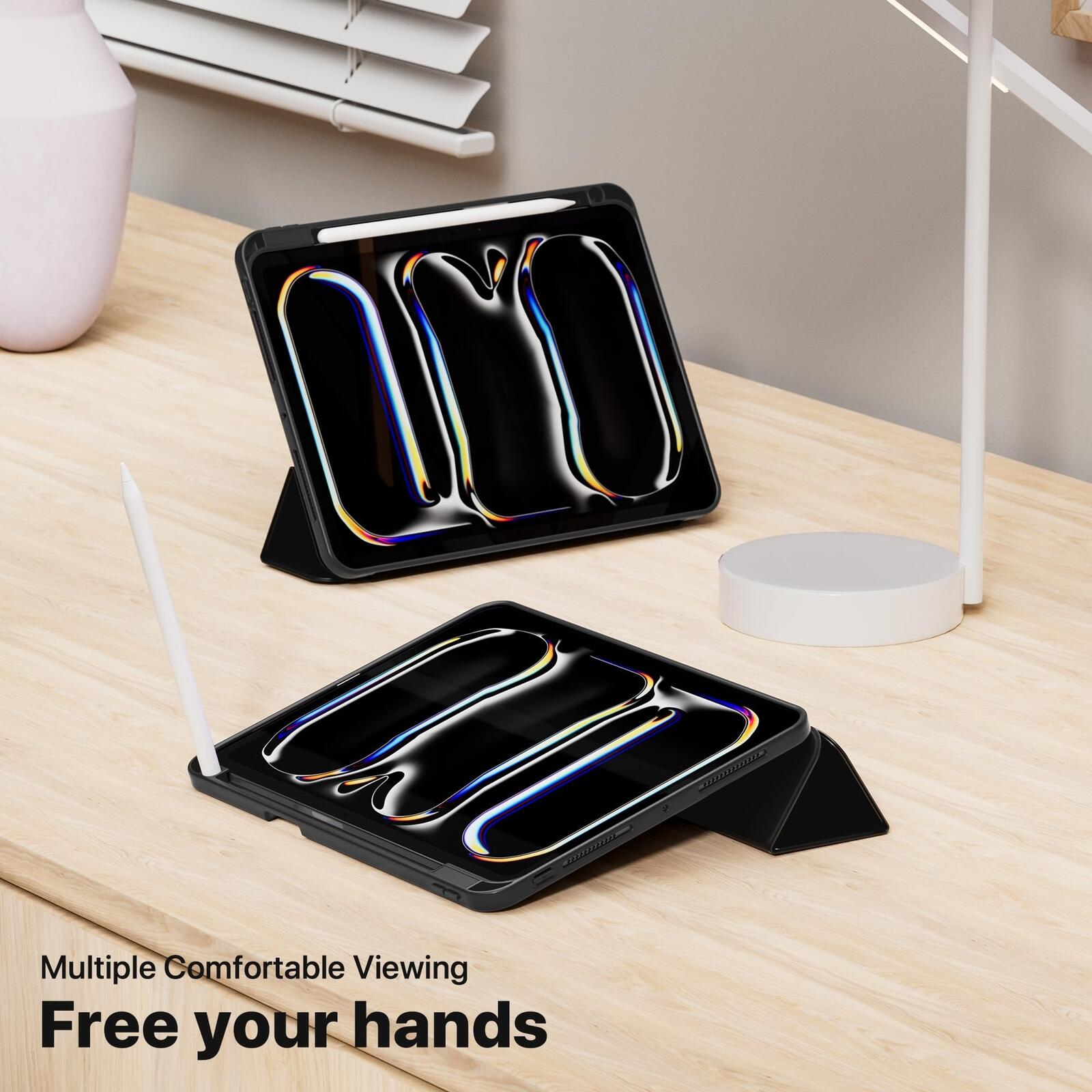 VAKS for iPad Pro 11 inch Case M4 2024 5th Generation with Pencil Holder,