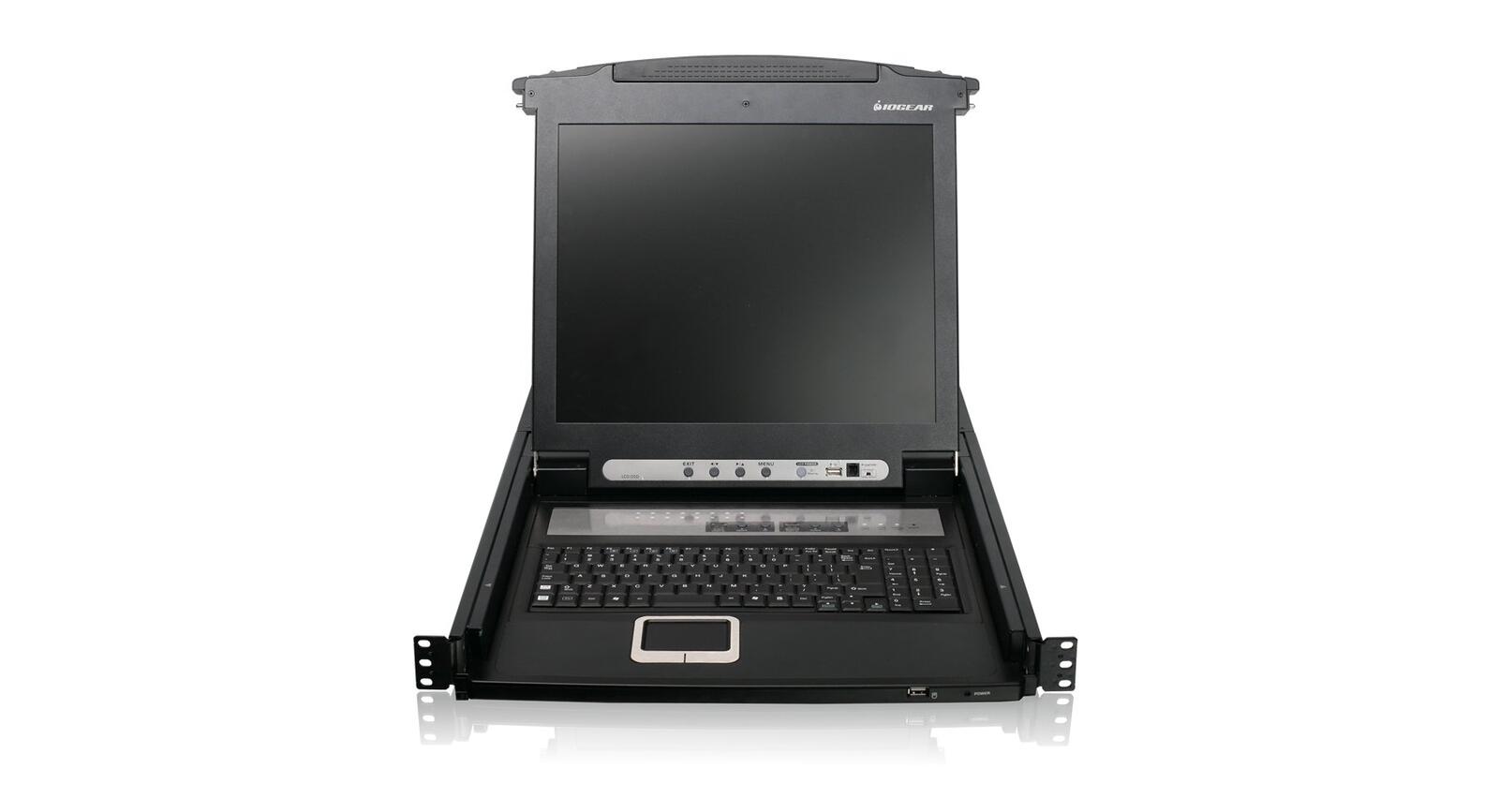IOGEAR Rackmount 16-Port KVM Switch Console 17" TFT LCD Active Matrix