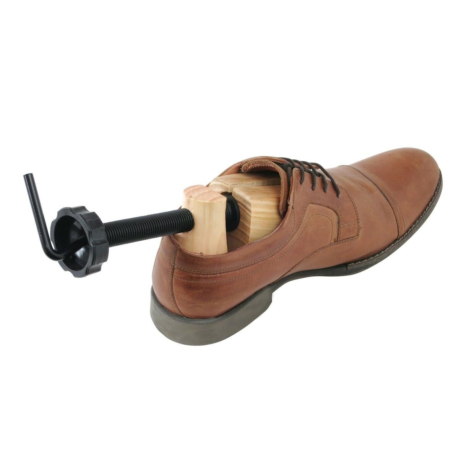 Plixio Pair of Wooden Two-Way Adjustable Shoe Stretchers, Professional Shoe