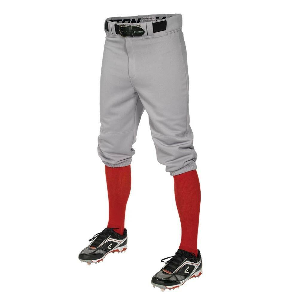 EASTON PRO+ KNICKER Baseball Pant, Adult, XLarge, Grey