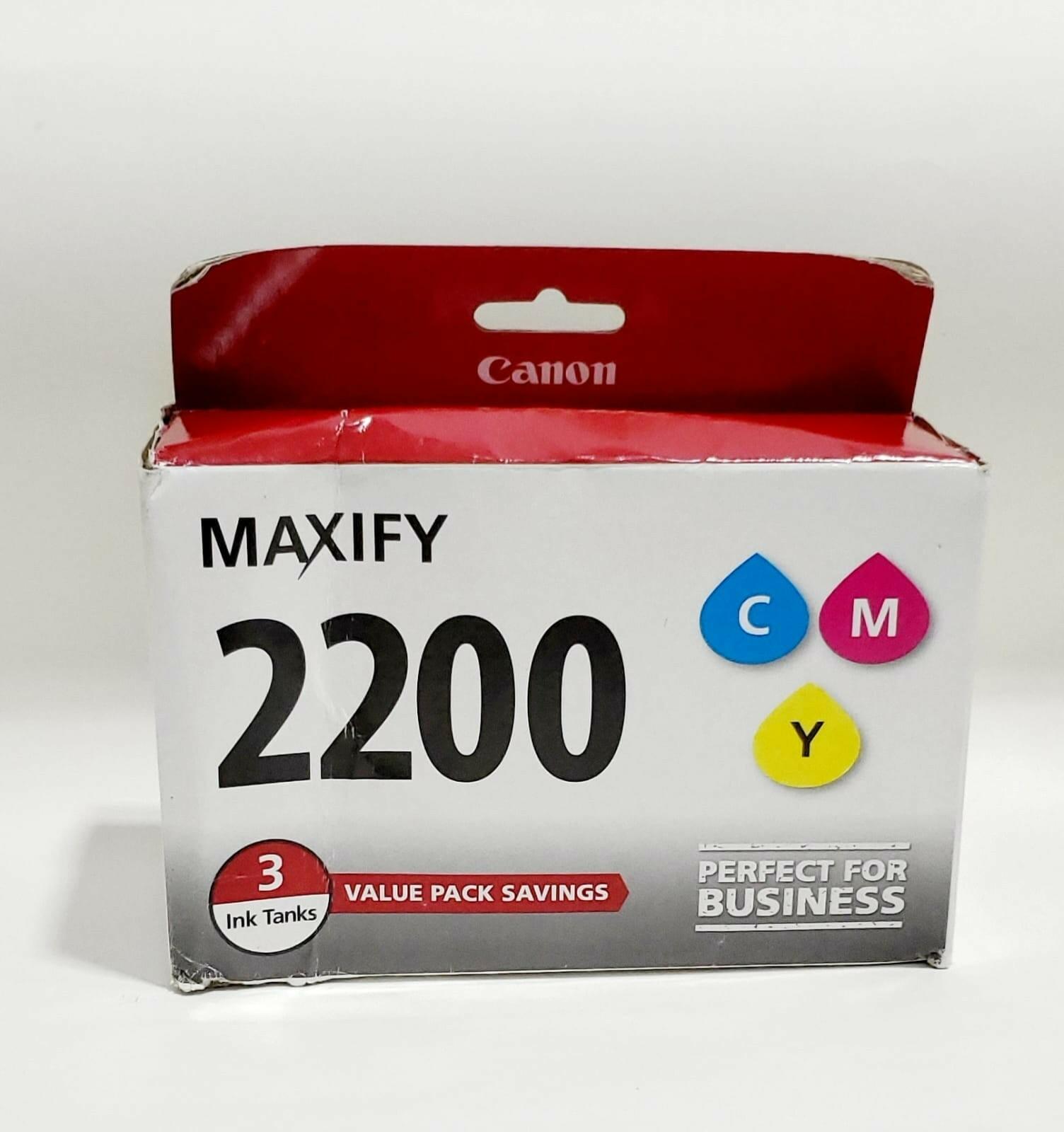 Canon PGI-2200 Genuine 3-Color Ink Multi Pack Cyan Magenta Yellow 9304B005 OEM