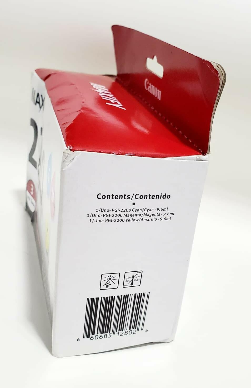 Canon PGI-2200 Genuine 3-Color Ink Multi Pack Cyan Magenta Yellow 9304B005 OEM