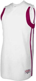 Intensity Men's Low Post Fitted Basketball Jersey, White/Maroon, 3X-Large