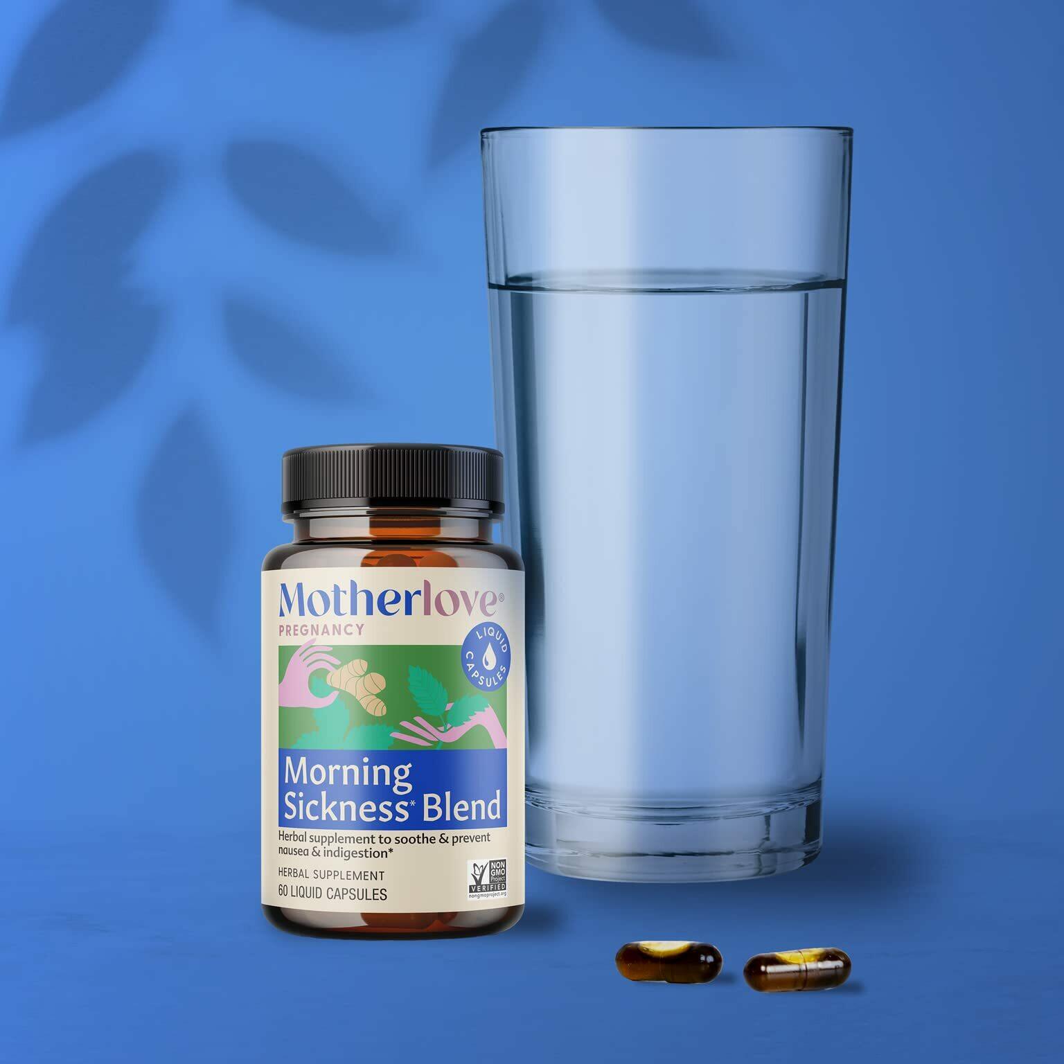 Motherlove Morning Sickness Blend (60 Liquid caps) Herbal Supplement for Morning