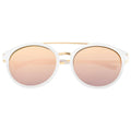 Rose Gold Polarized Sixty One Sunglasses - White/Gold SIXS145RG