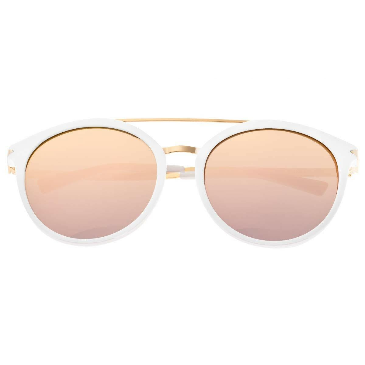 Rose Gold Polarized Sixty One Sunglasses - White/Gold SIXS145RG