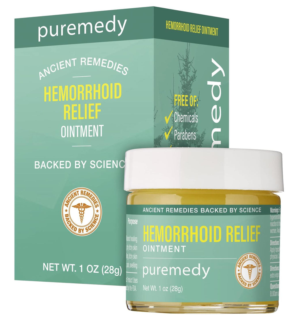 Puremedy Unscented Hemorrhoid Relief Homeopathic Salve, 1 Ounce