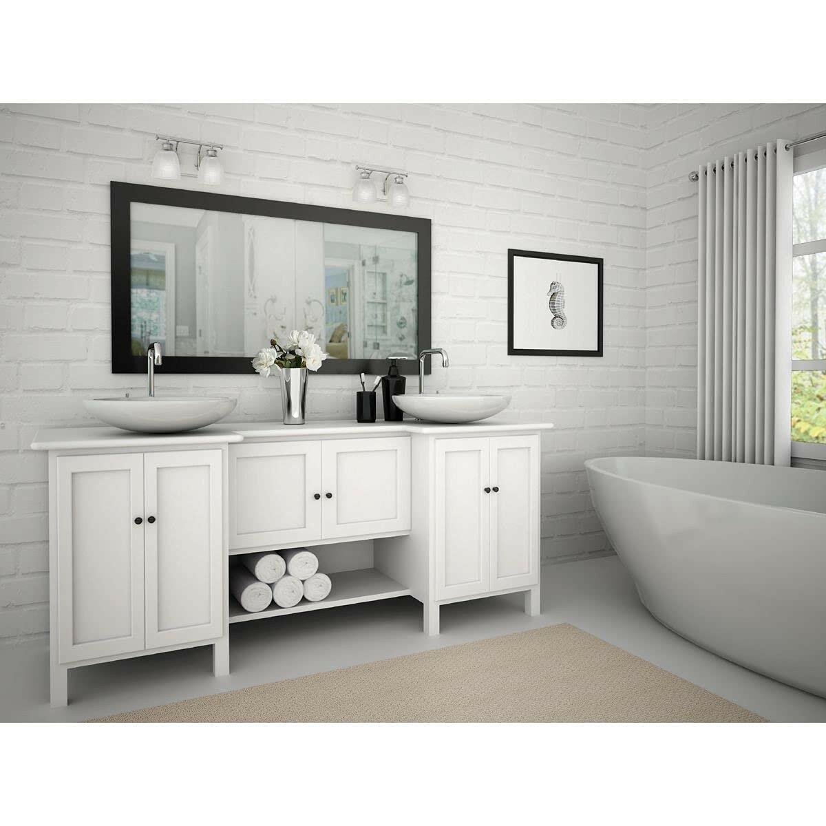 Lucky Collection 2-Light Frosted Prismatic Glass Coastal Bath Vanity Light