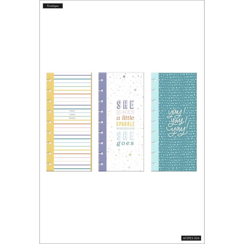 Happy Planner Today Looks Bright Envelopes, 4-1/4" x 9-1/4", Multicolor, Pack of