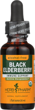 HERB PHARM Organic Black Elderberry Glycerite, 1 FZ/30 ml