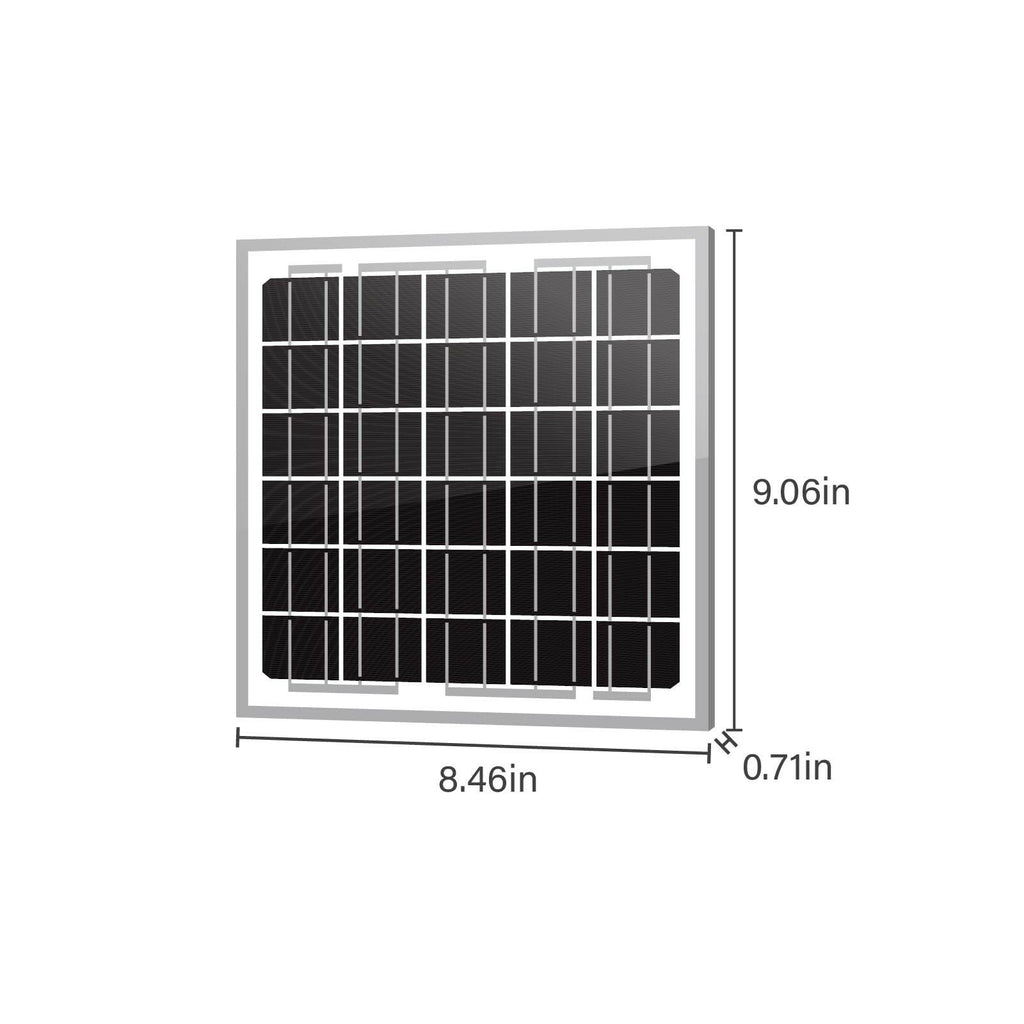 Newpowa 5W(Watts) 12V(Volts) 5W Monocrystalline 10BB Solar Panel Battery